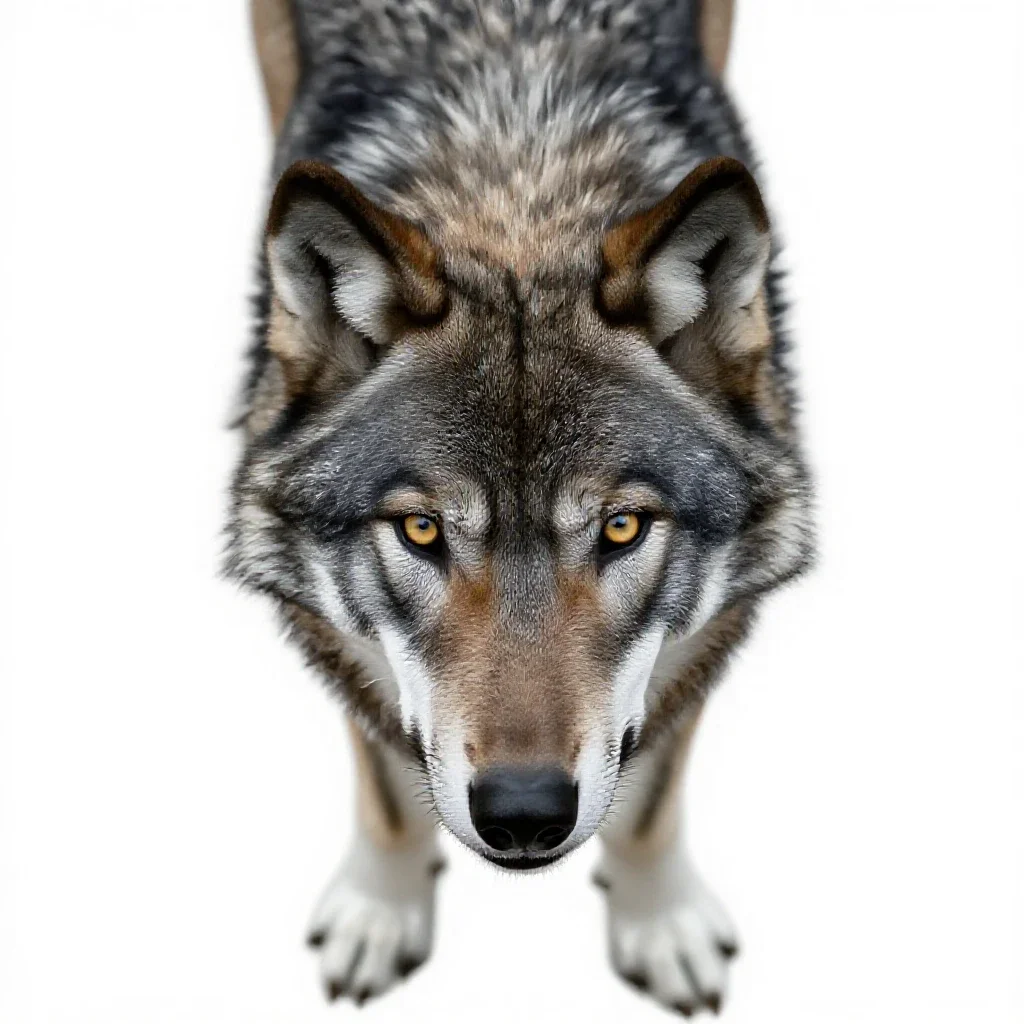 Dire wolf isolated on a white background