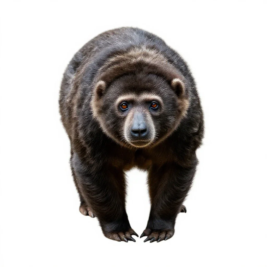 Giant ground sloth isolated on a white background