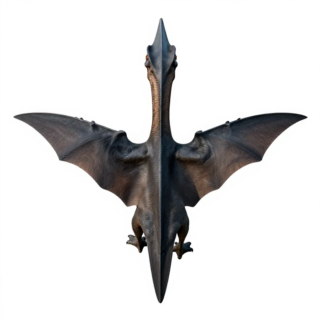 Quetzalcoatlus standing isolated on a white background