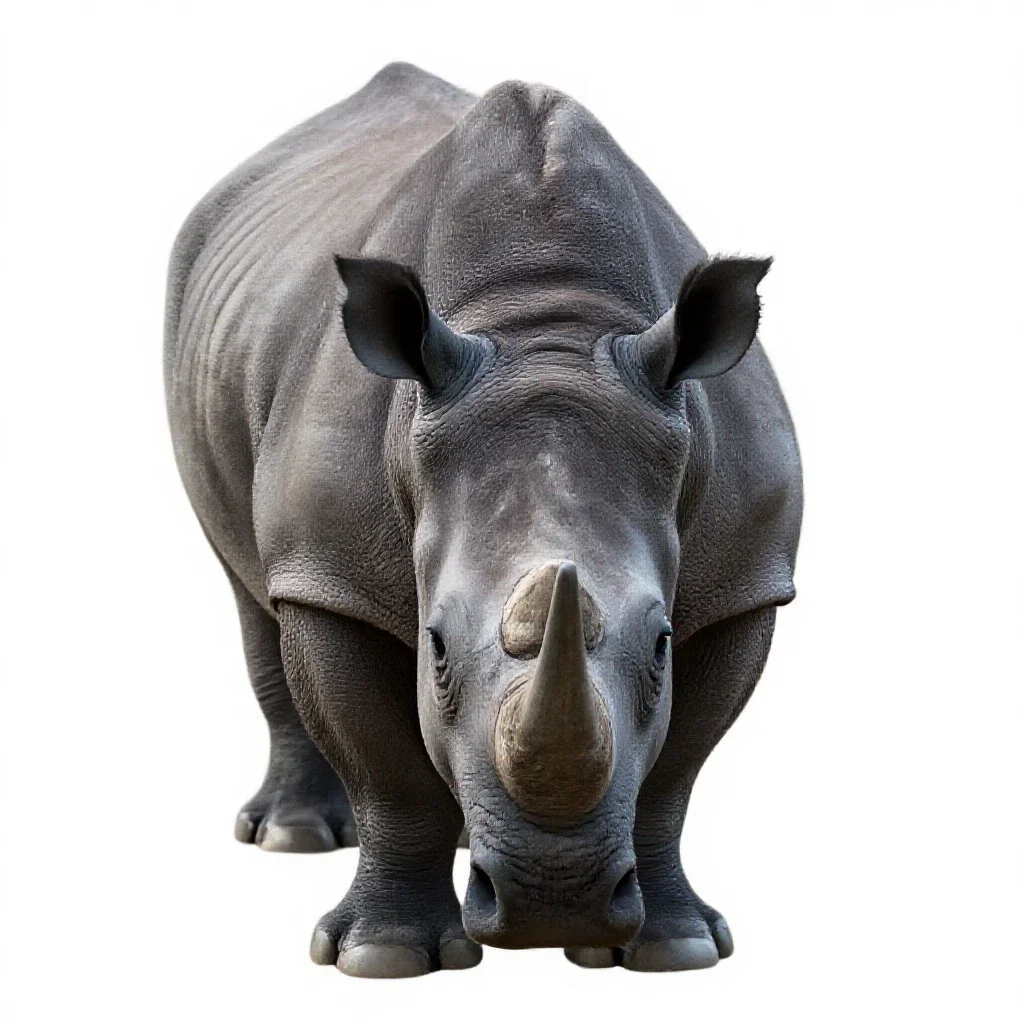 Woolly rhinoceros isolated on a white background