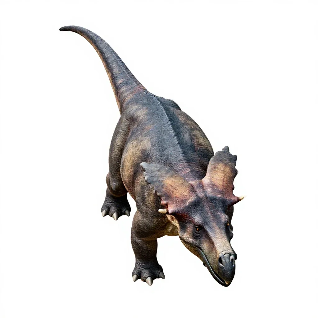 Ankylosaurus with its club tail isolated on a white background