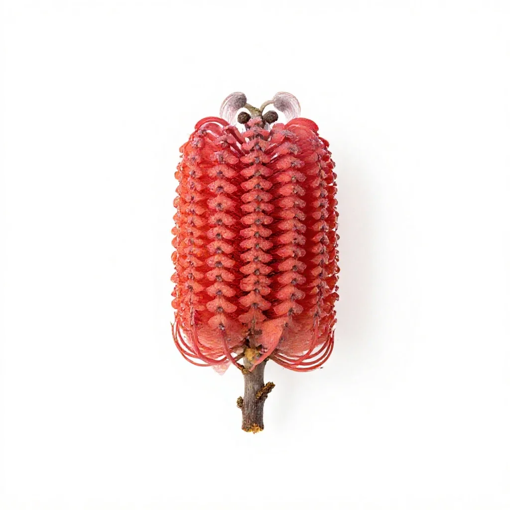 Banksia flower isolated on a white background