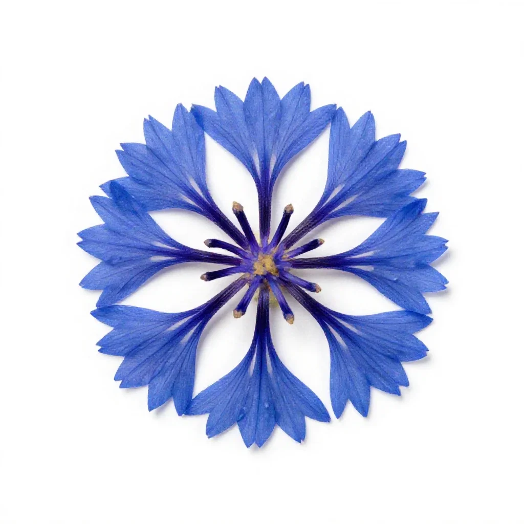 Cornflower isolated on a white background