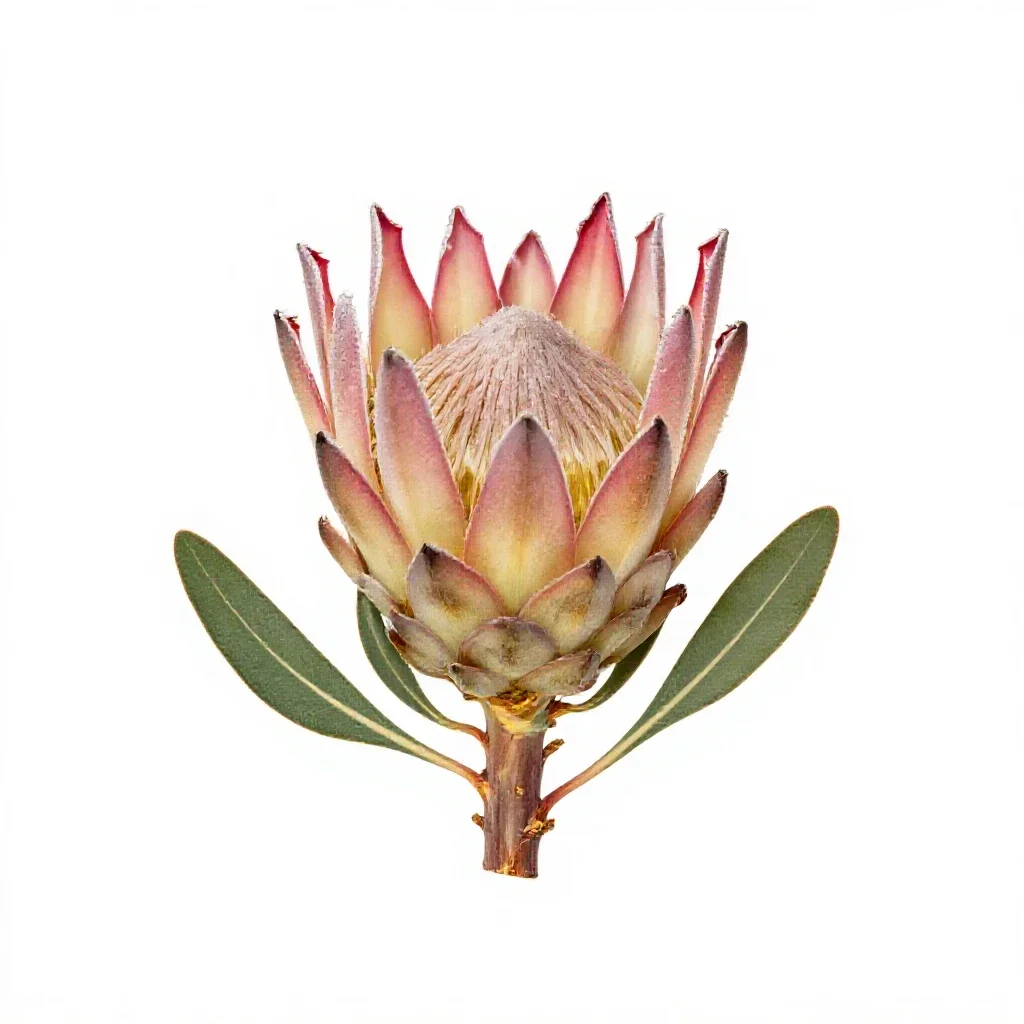 King protea isolated on a white background