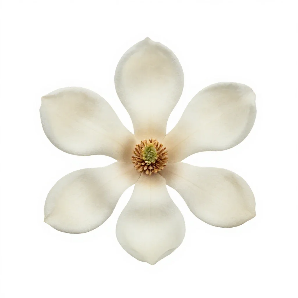 Magnolia flower isolated on a white background