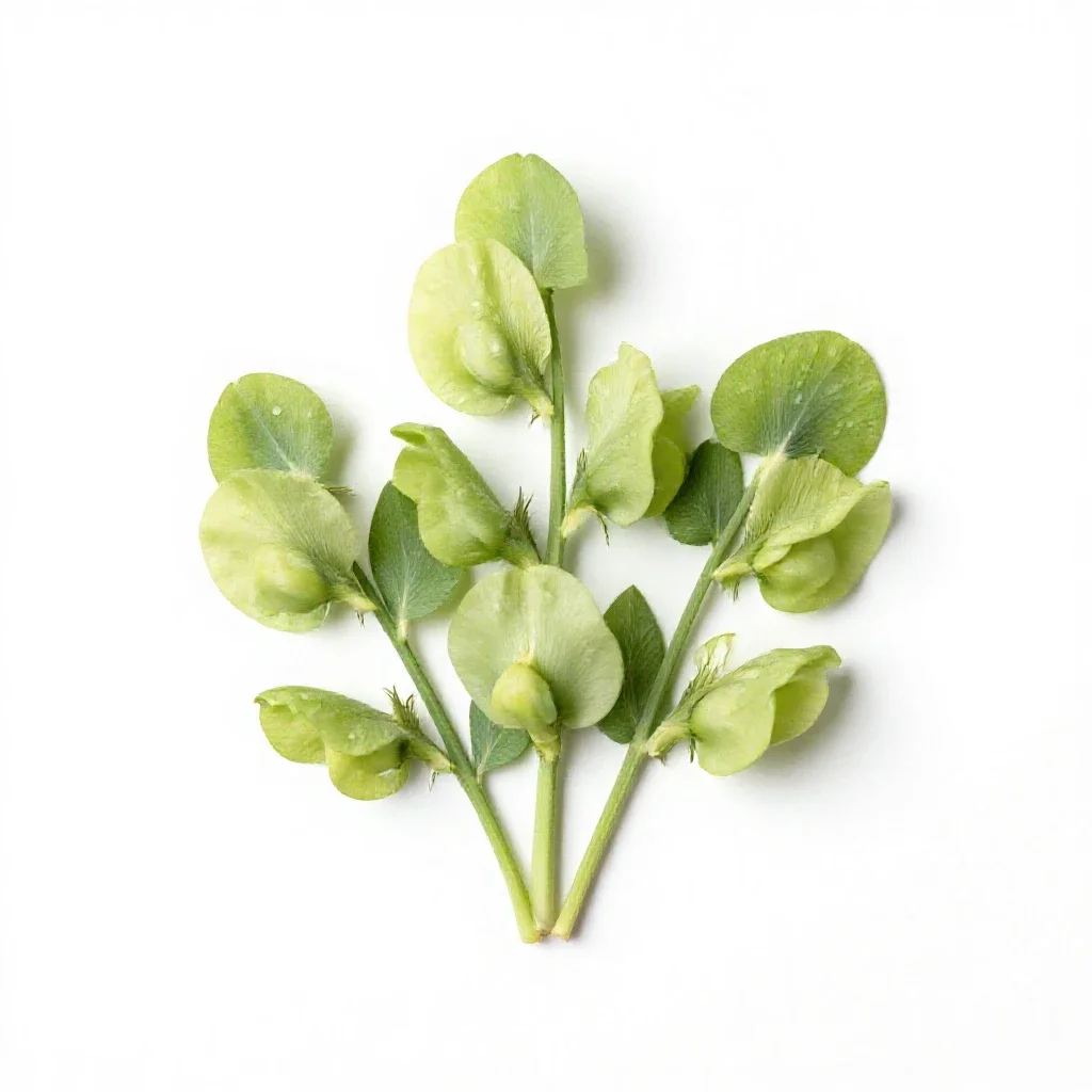 Sweet pea cluster isolated on a white background