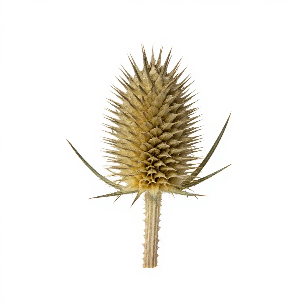 Thistle head isolated on a white background