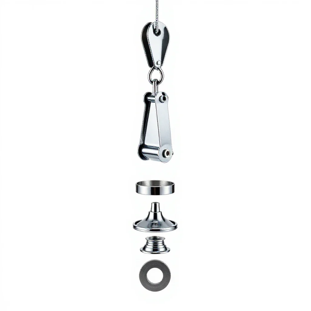Chain hoist isolated on a white background