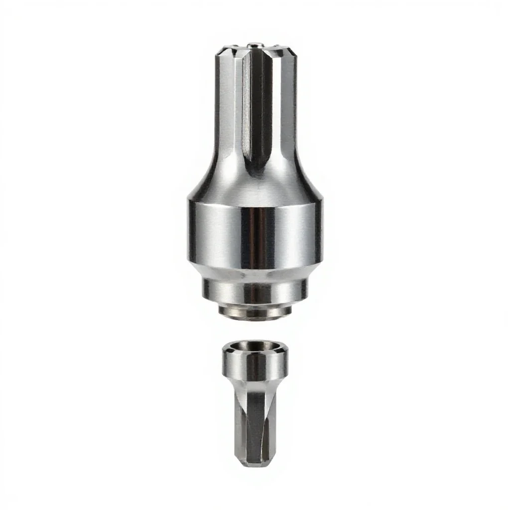 Cnc tool holder isolated on a white background