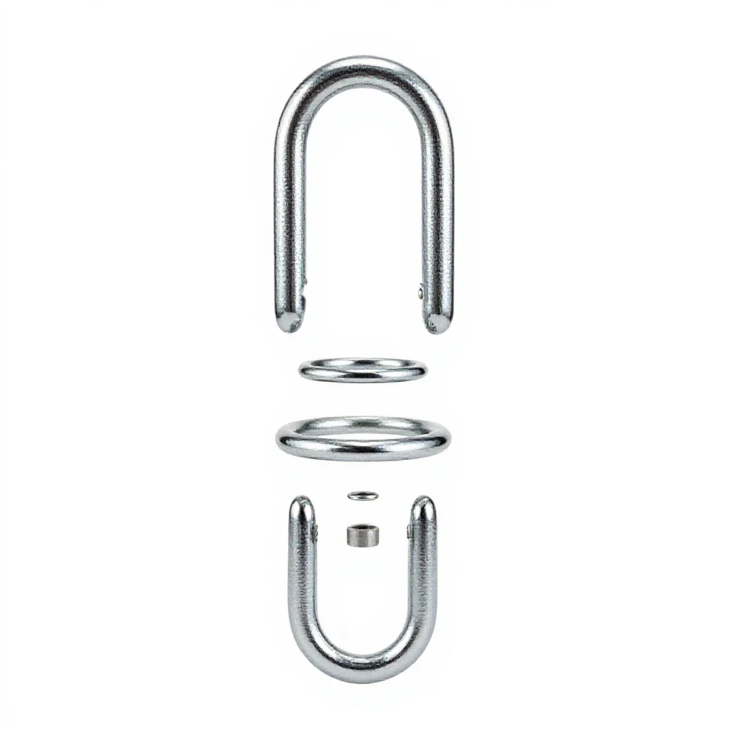 Heavy shackle isolated on a white background