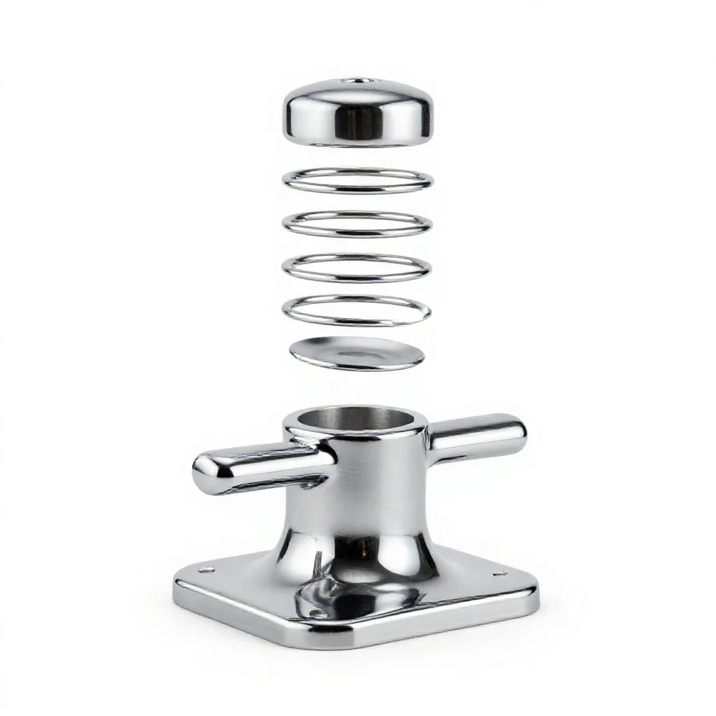 Mooring bollard isolated on a white background