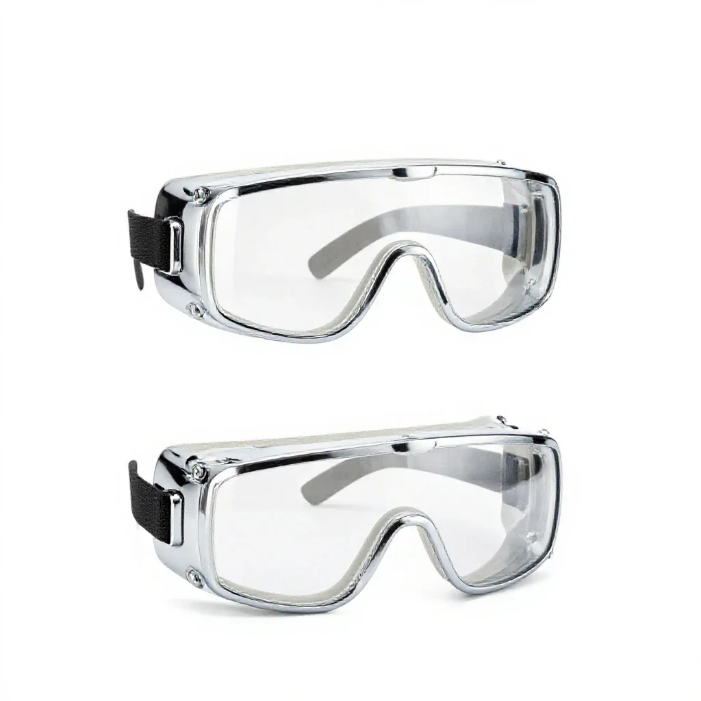 Pair of safety goggles isolated on a white background