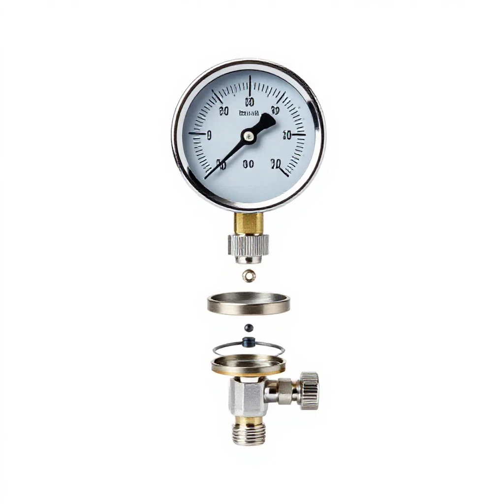 Pressure gauge isolated on a white background