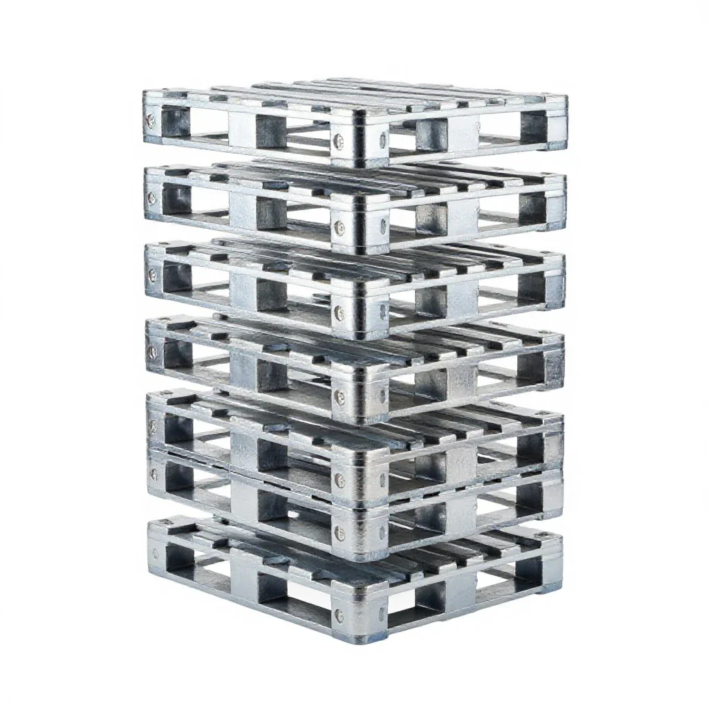 Stacked euro pallet isolated on a white background