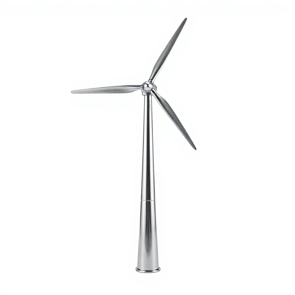 Wind turbine nacelle model isolated on a white background