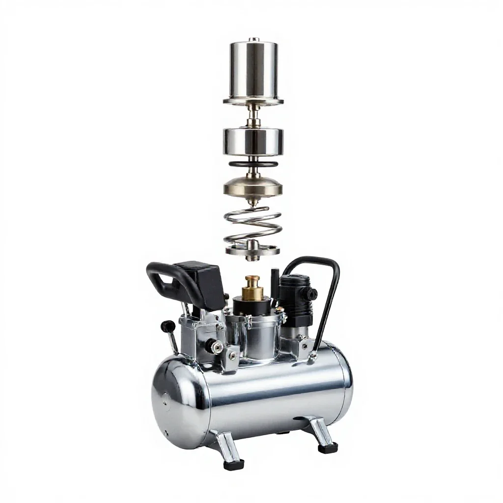 Air compressor isolated on a white background