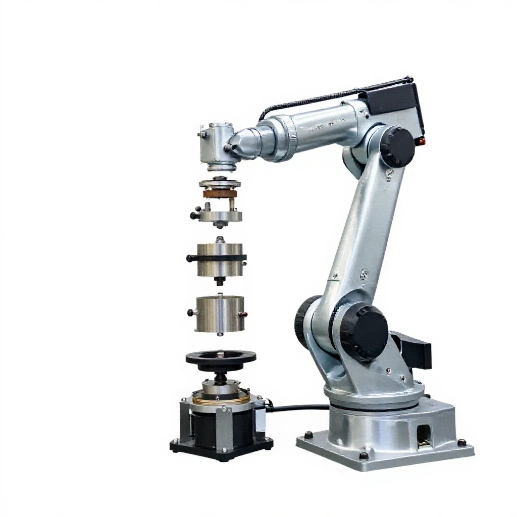 Industrial robot arm isolated on a white background
