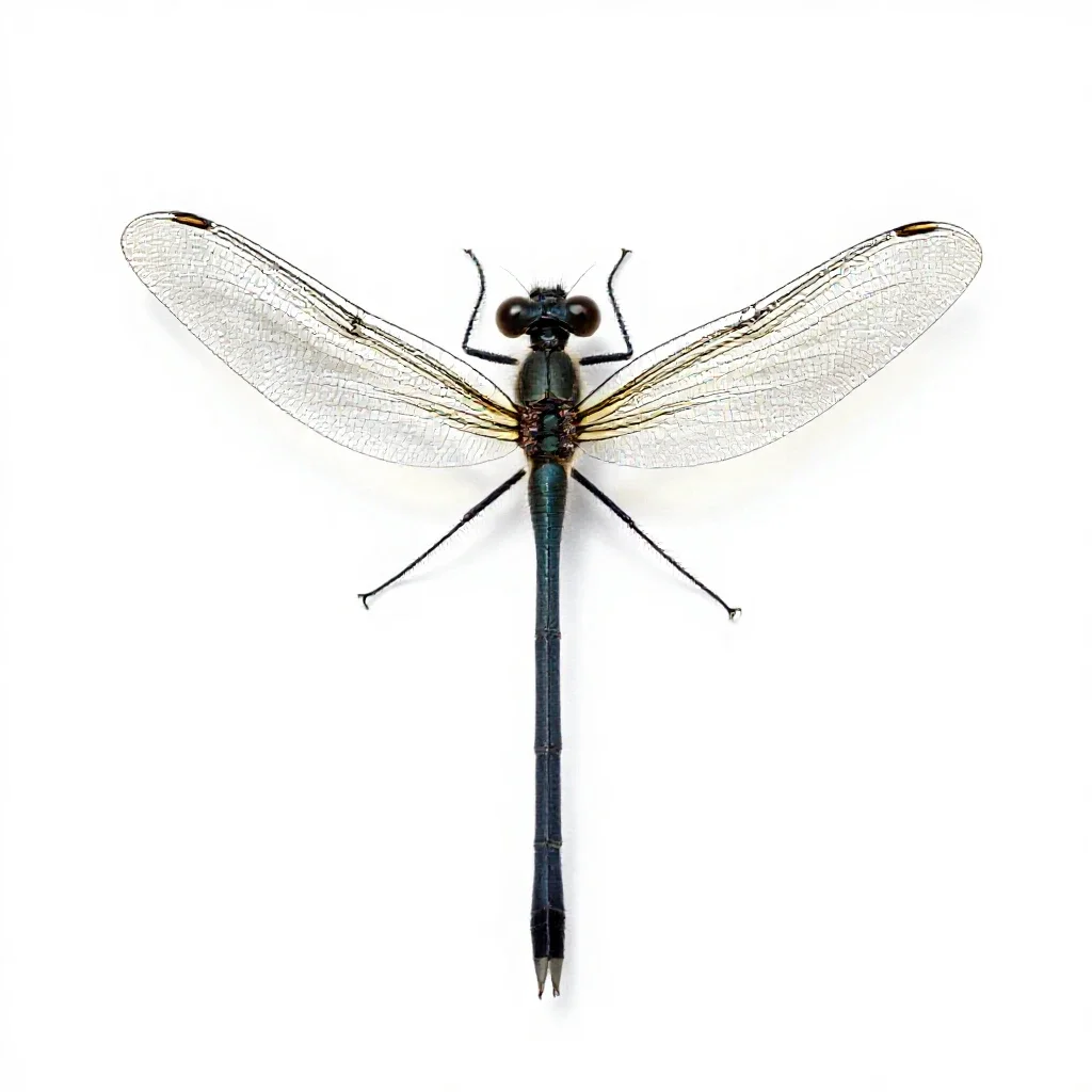Damselfly isolated on a white background