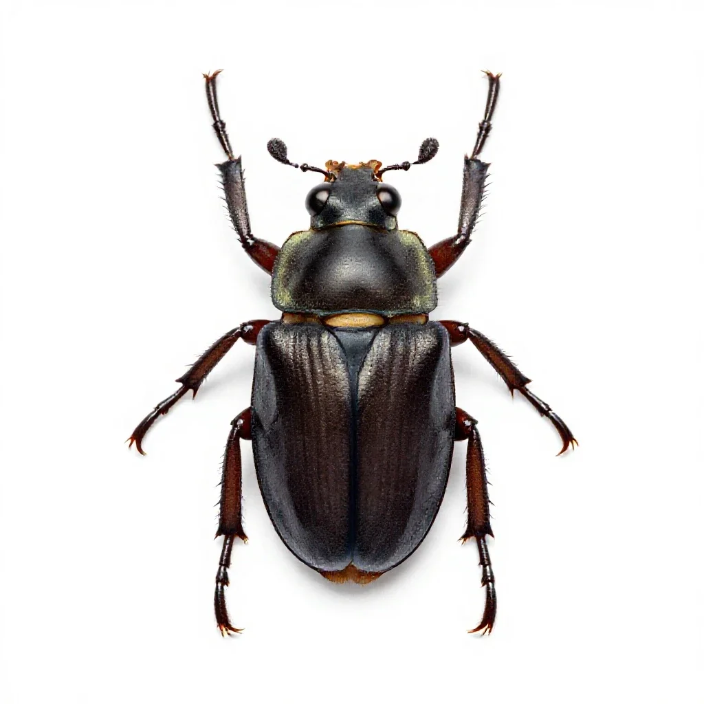 Diving beetle isolated on a white background