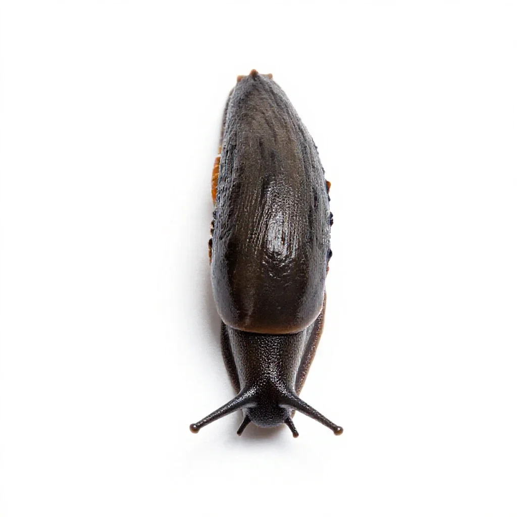 Garden slug isolated on a white background