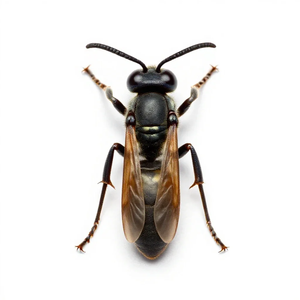 Paper wasp isolated on a white background