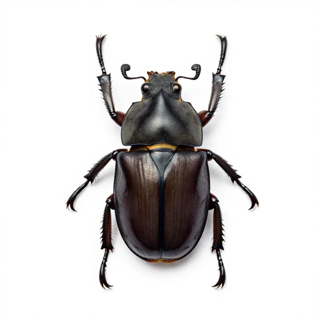 Rhinoceros beetle isolated on a white background