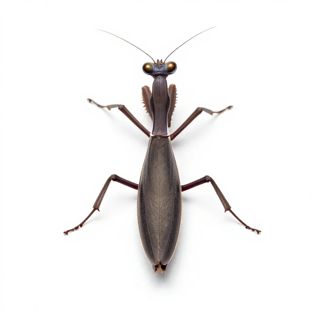 Orchid mantis isolated on a white background