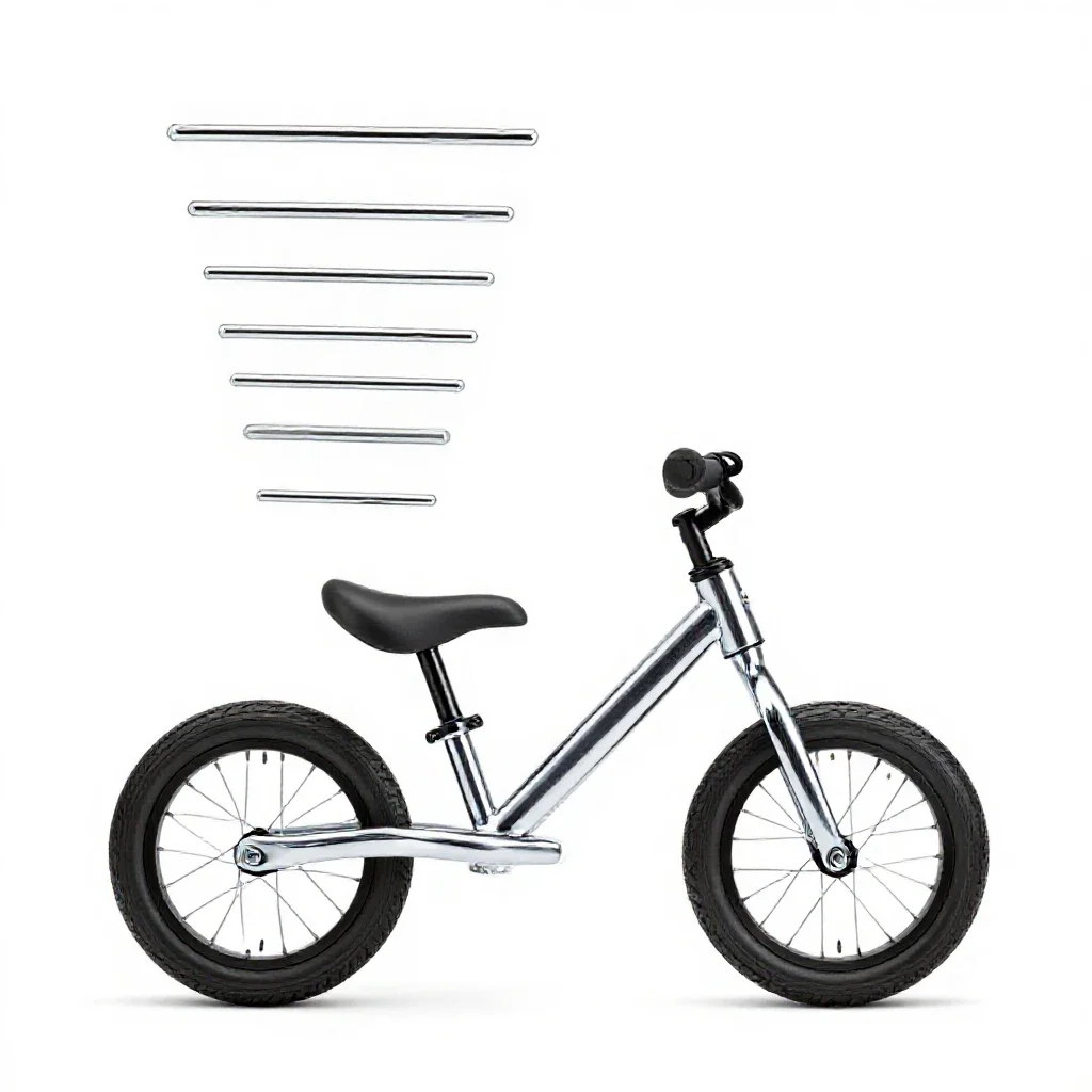 Balance bike isolated on a white background