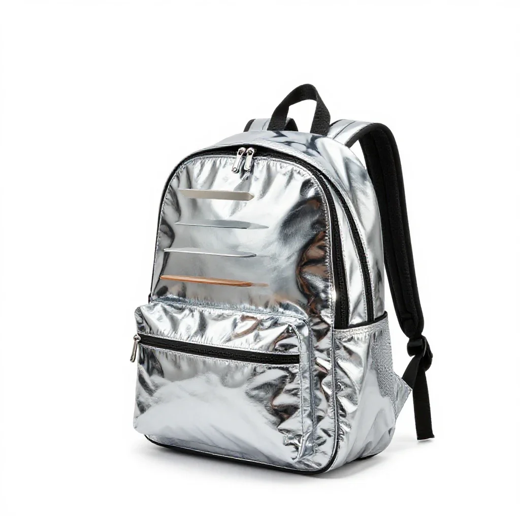 School backpack isolated on a white background