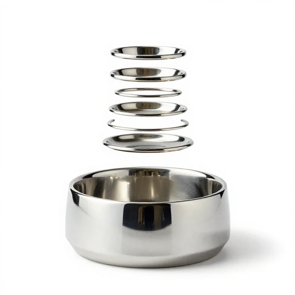 Ceramic dog bowl isolated on a white background