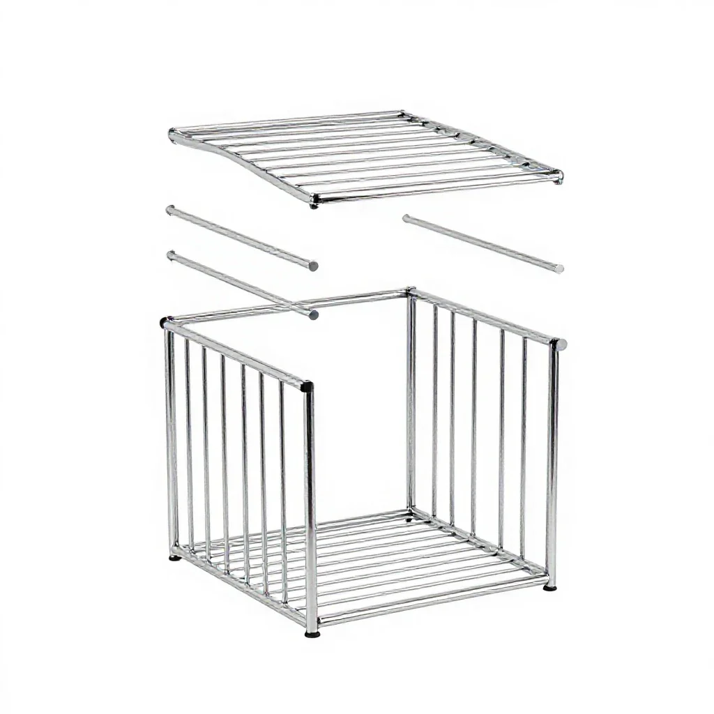 Chicken coop with a run isolated on a white background