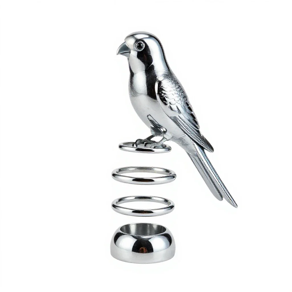 Parrot foraging toy isolated on a white background