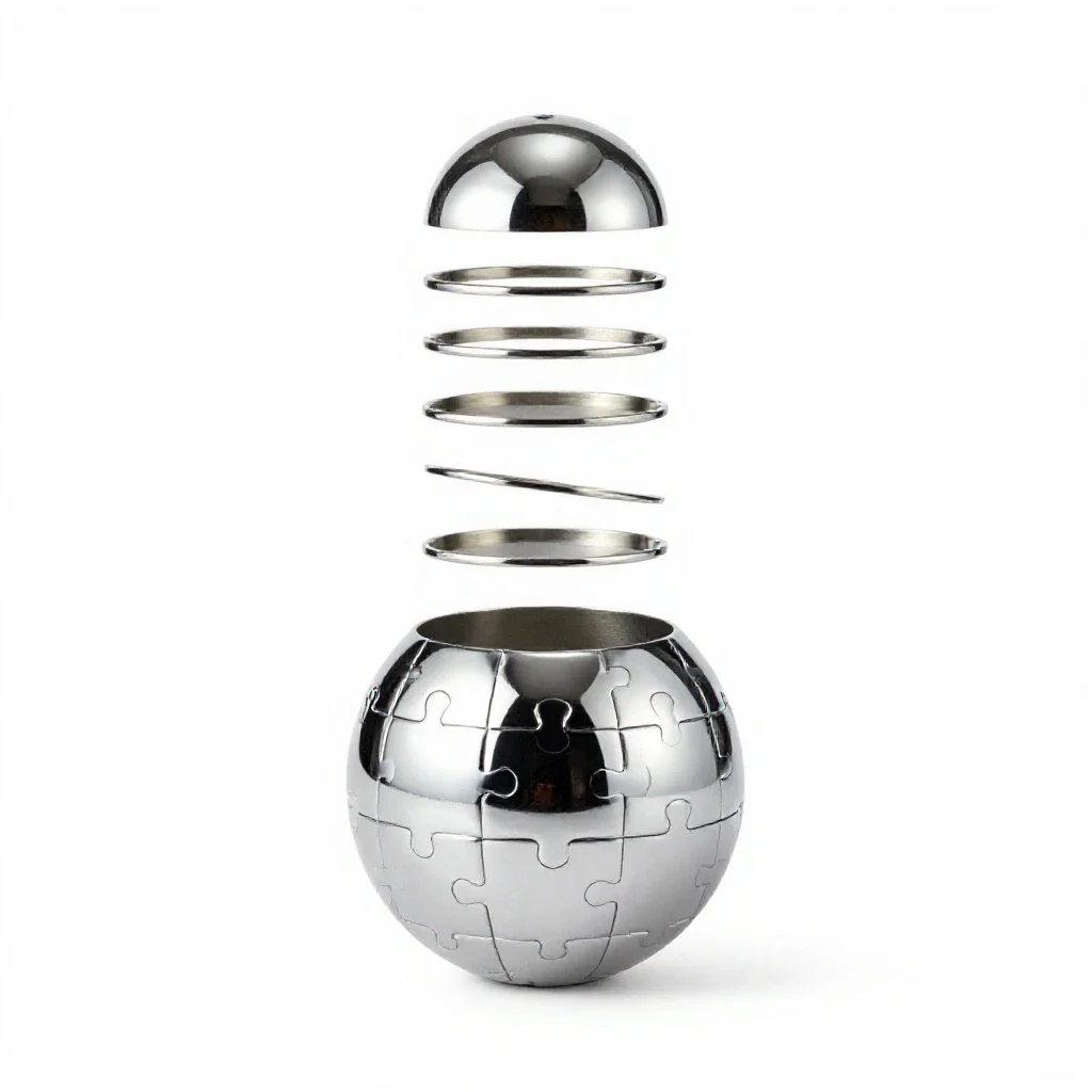 Treat puzzle ball isolated on a white background