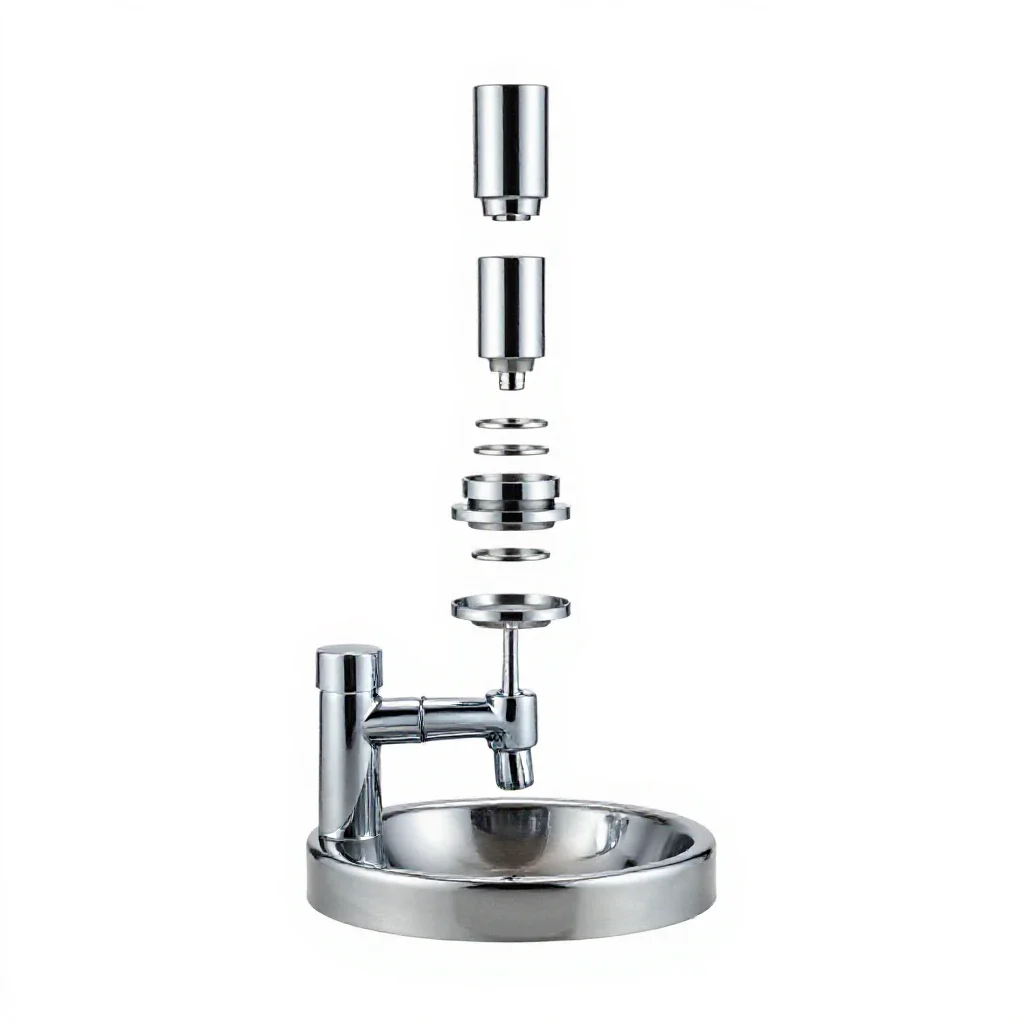 Automatic water fountain isolated on a white background