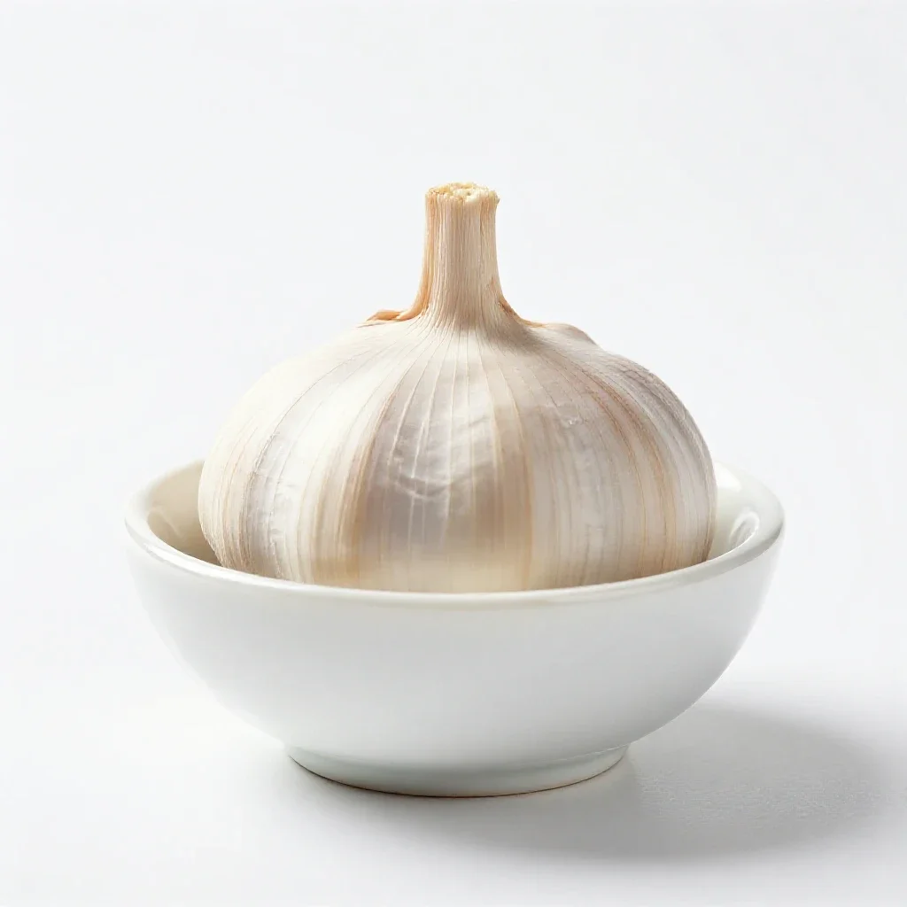 Bulb of garlic isolated on a white background