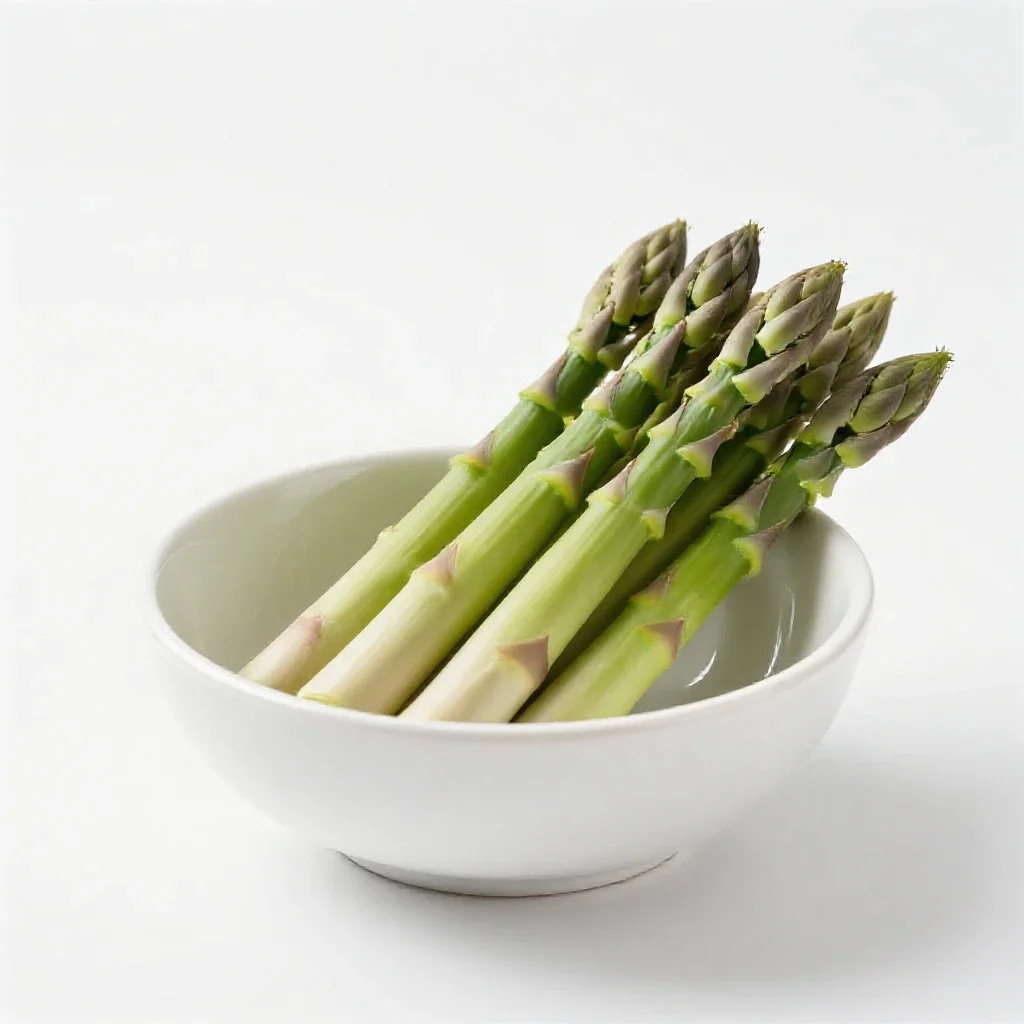 Bunch of asparagus isolated on a white background