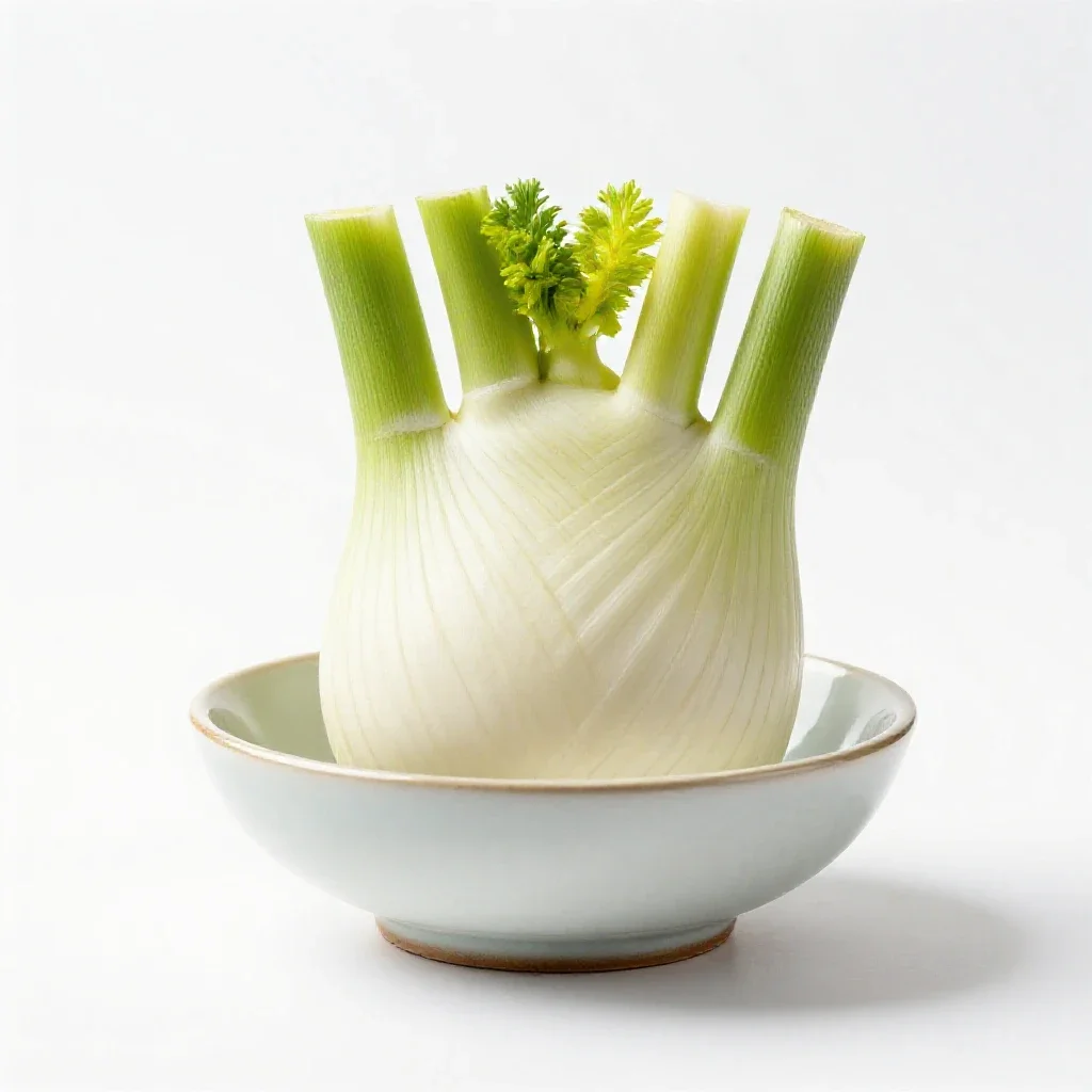 Fennel bulb isolated on a white background