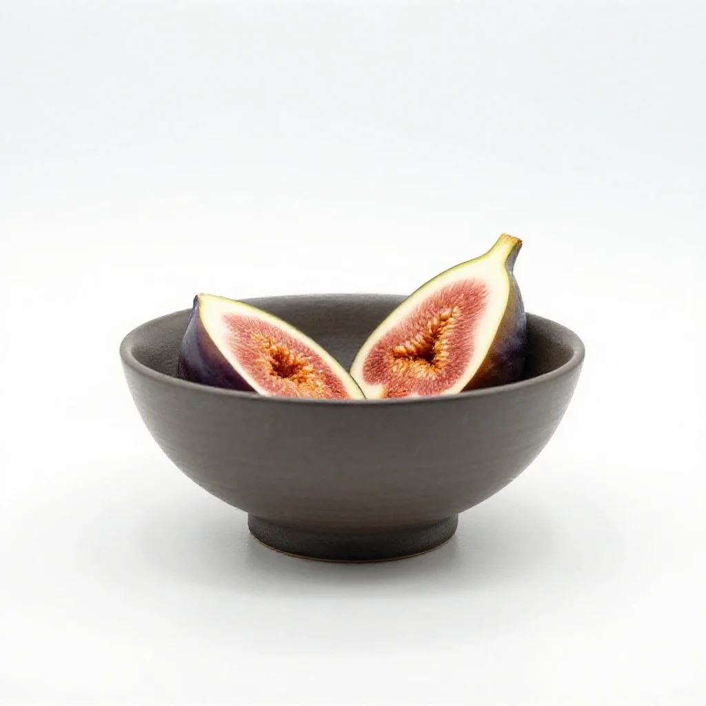 Fig split open isolated on a white background