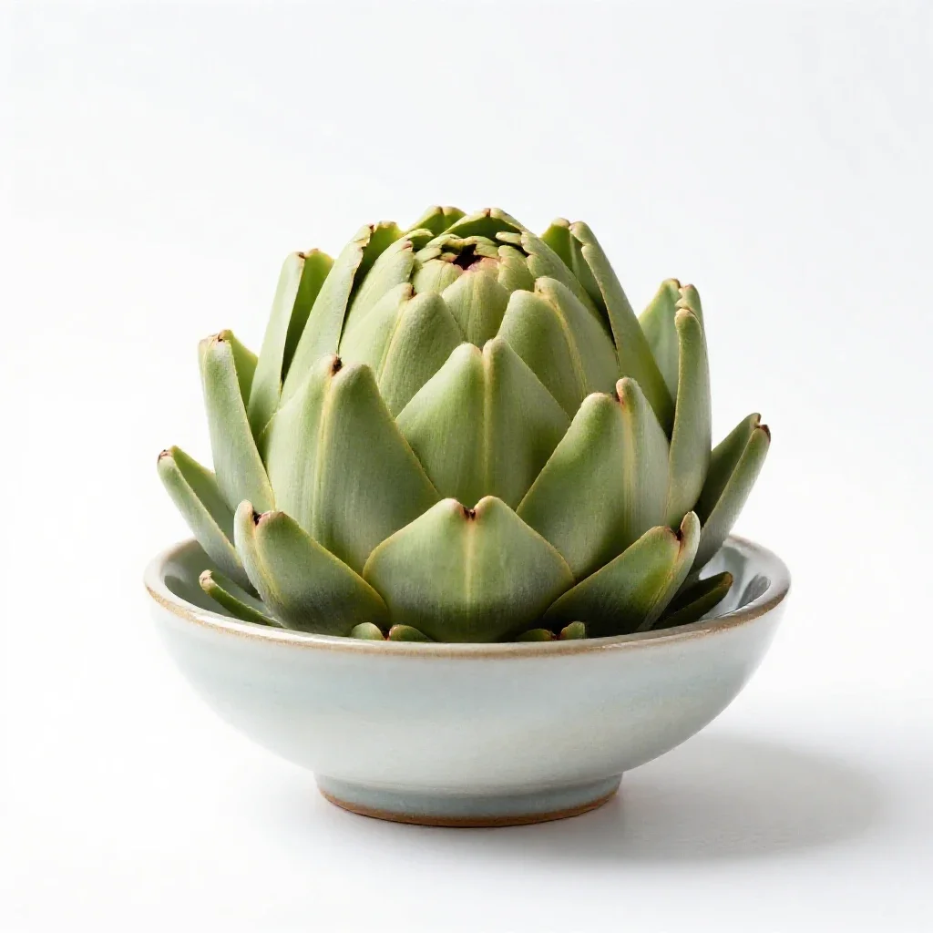 Globe artichoke isolated on a white background