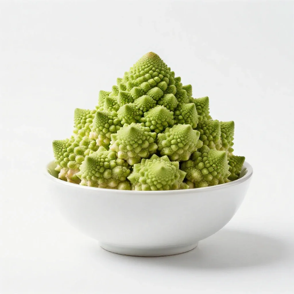 Head of romanesco isolated on a white background