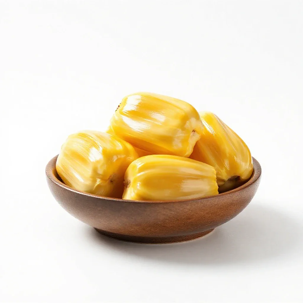 Jackfruit segment isolated on a white background