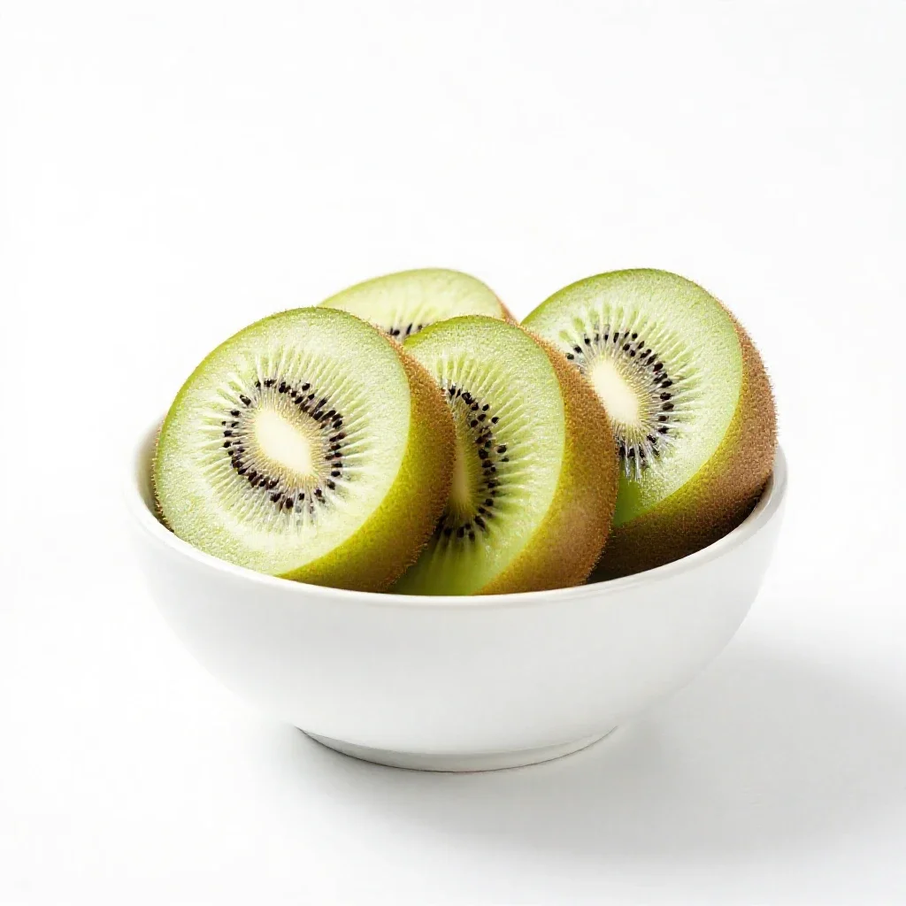 Kiwifruit sliced isolated on a white background