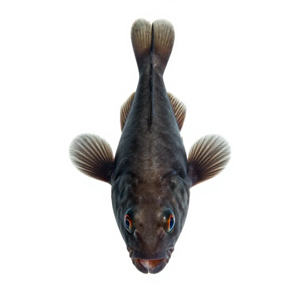 Barreleye fish isolated on a white background