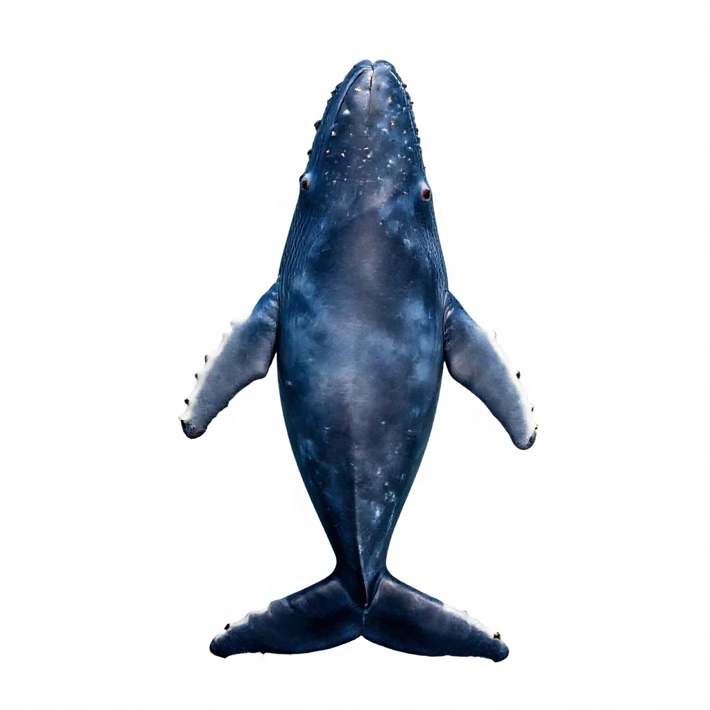 Blue whale isolated on a white background