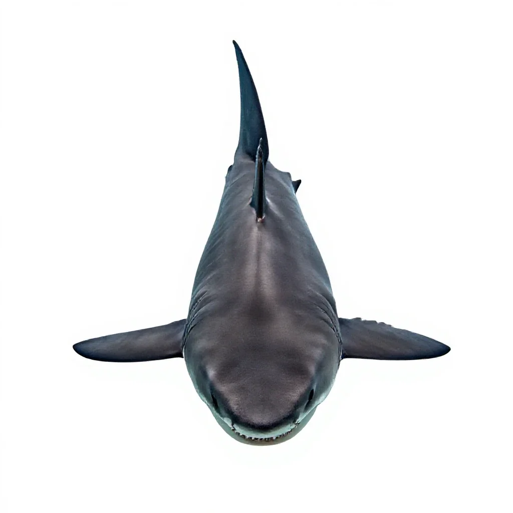 Great white shark isolated on a white background