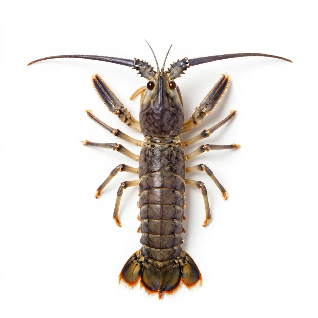 Mantis shrimp isolated on a white background