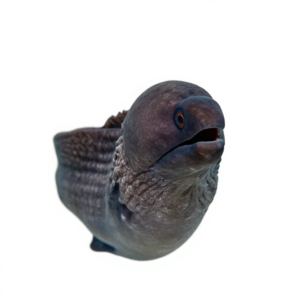 Moray eel isolated on a white background