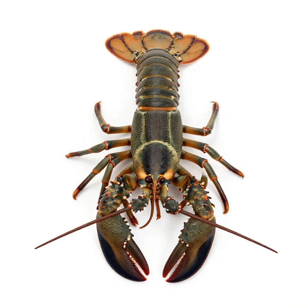 Spiny lobster isolated on a white background