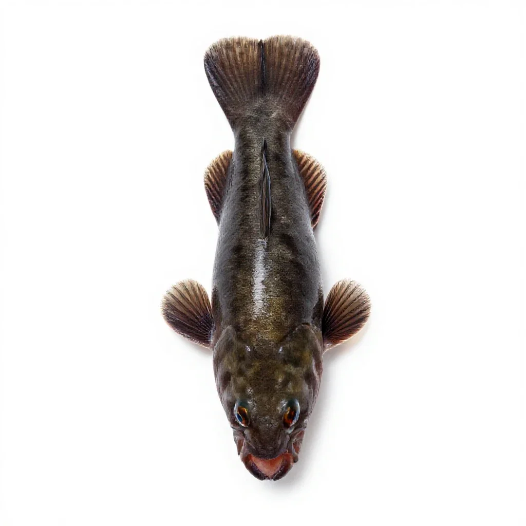Anglerfish with a lure isolated on a white background