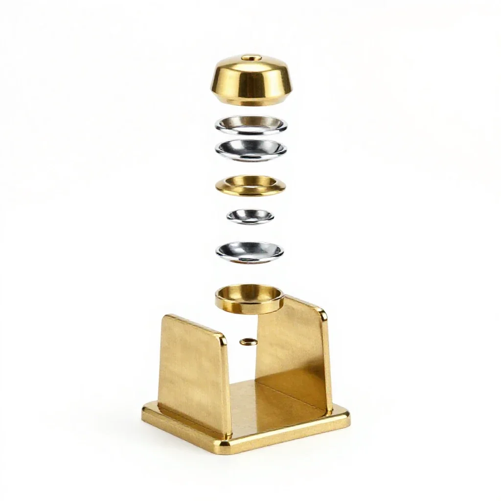 Brass bookend pair isolated on a white background